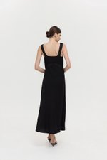 PAULINA LACE TRIM MAXI LINEN DRESS