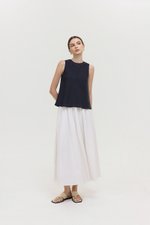 ALESSA BIAS CUT LINEN TOP