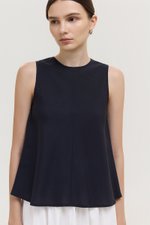ALESSA BIAS CUT LINEN TOP