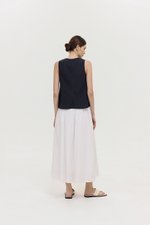 ALESSA BIAS CUT LINEN TOP