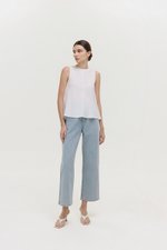 ALESSA BIAS CUT LINEN TOP