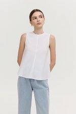 ALESSA BIAS CUT LINEN TOP