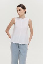 ALESSA BIAS CUT LINEN TOP
