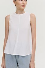 ALESSA BIAS CUT LINEN TOP