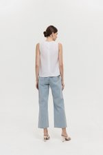 ALESSA BIAS CUT LINEN TOP