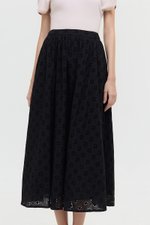 REISS EMBROIDERD FLARE MAXI SKIRT
