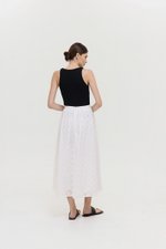 REISS EMBROIDERD FLARE MAXI SKIRT