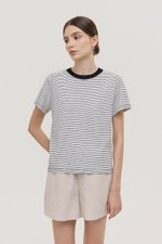 HANES STRIPED COTTON TEE