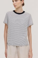 HANES STRIPED COTTON TEE