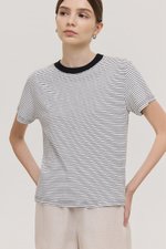 HANES STRIPED COTTON TEE