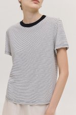 HANES STRIPED COTTON TEE