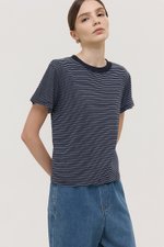 HANES STRIPED COTTON TEE