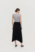 LORAH RUCHE WAIST MIDI SKIRT