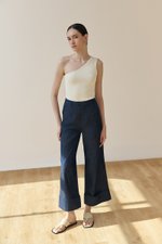 CAMRY CUFFED LINEN DENIM PANTS