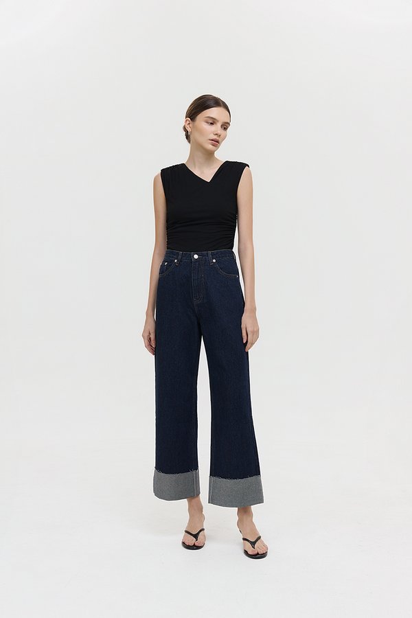 VERNICE FOLDED HEM JEANS