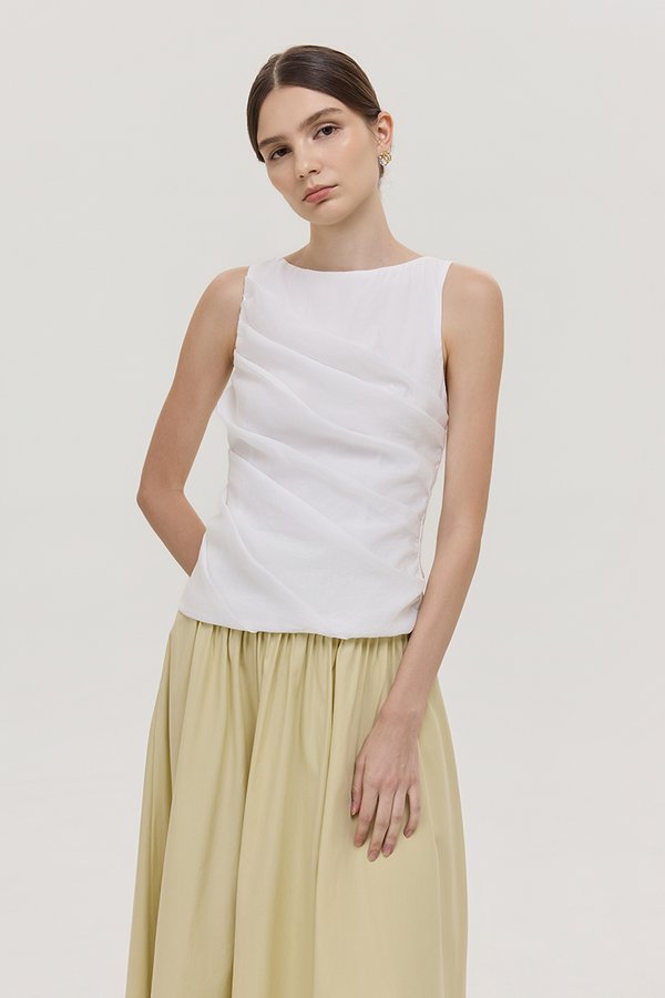 AYLIN PLEATED SLEEVELESS TOP