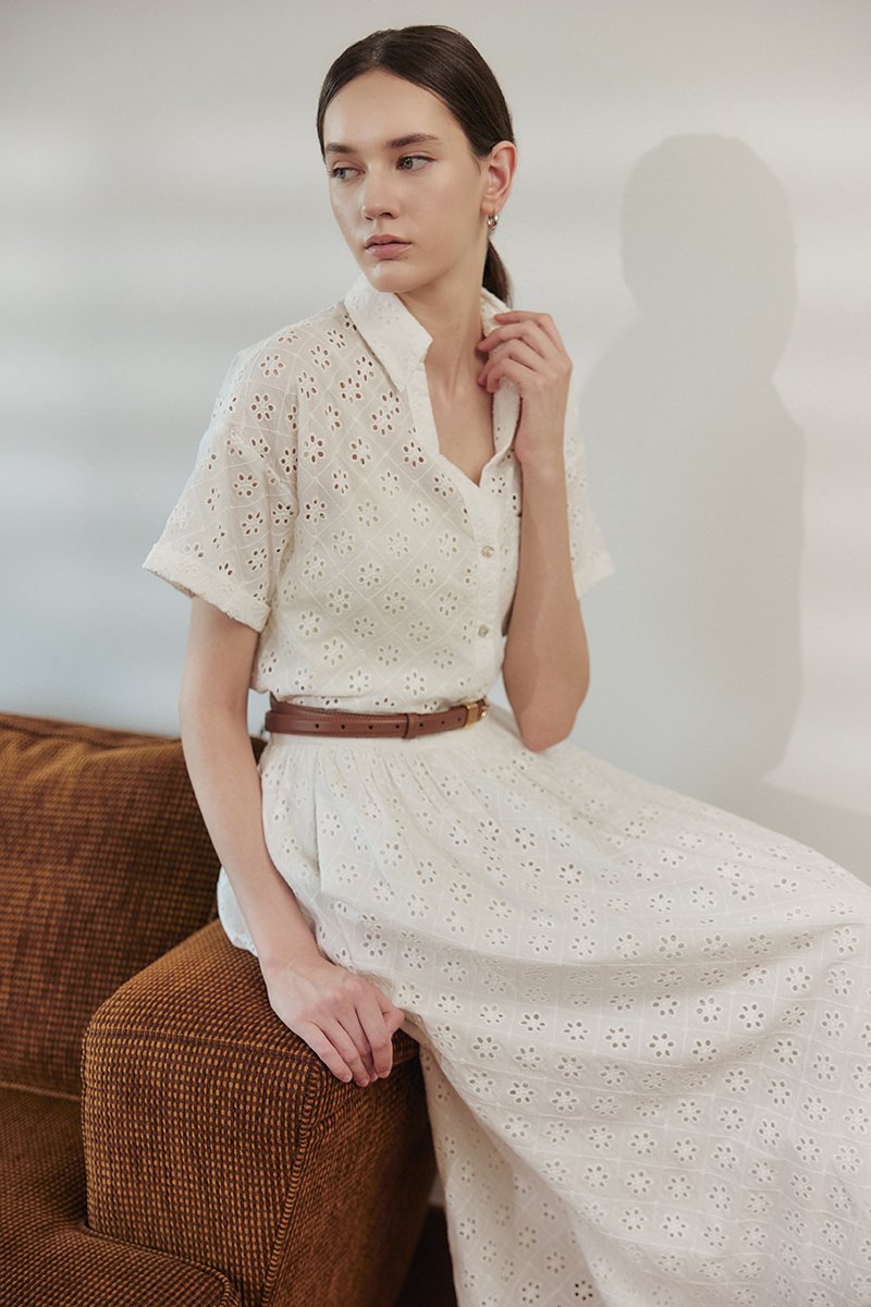 VALERINA EYELET SHIRT