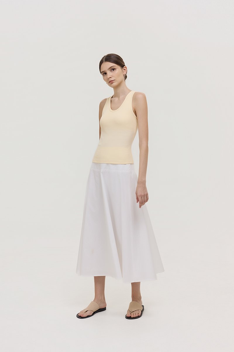 OLINA PADDED SCOOP NECK TANK TOP