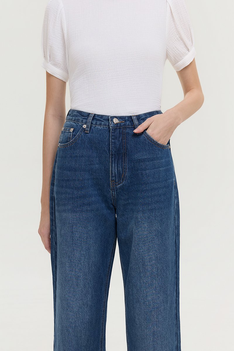 VERNICE FOLDED HEM JEANS