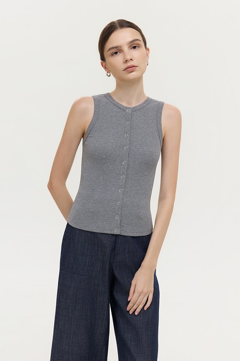 CLARRA MODAL BUTTONDOWN TANK