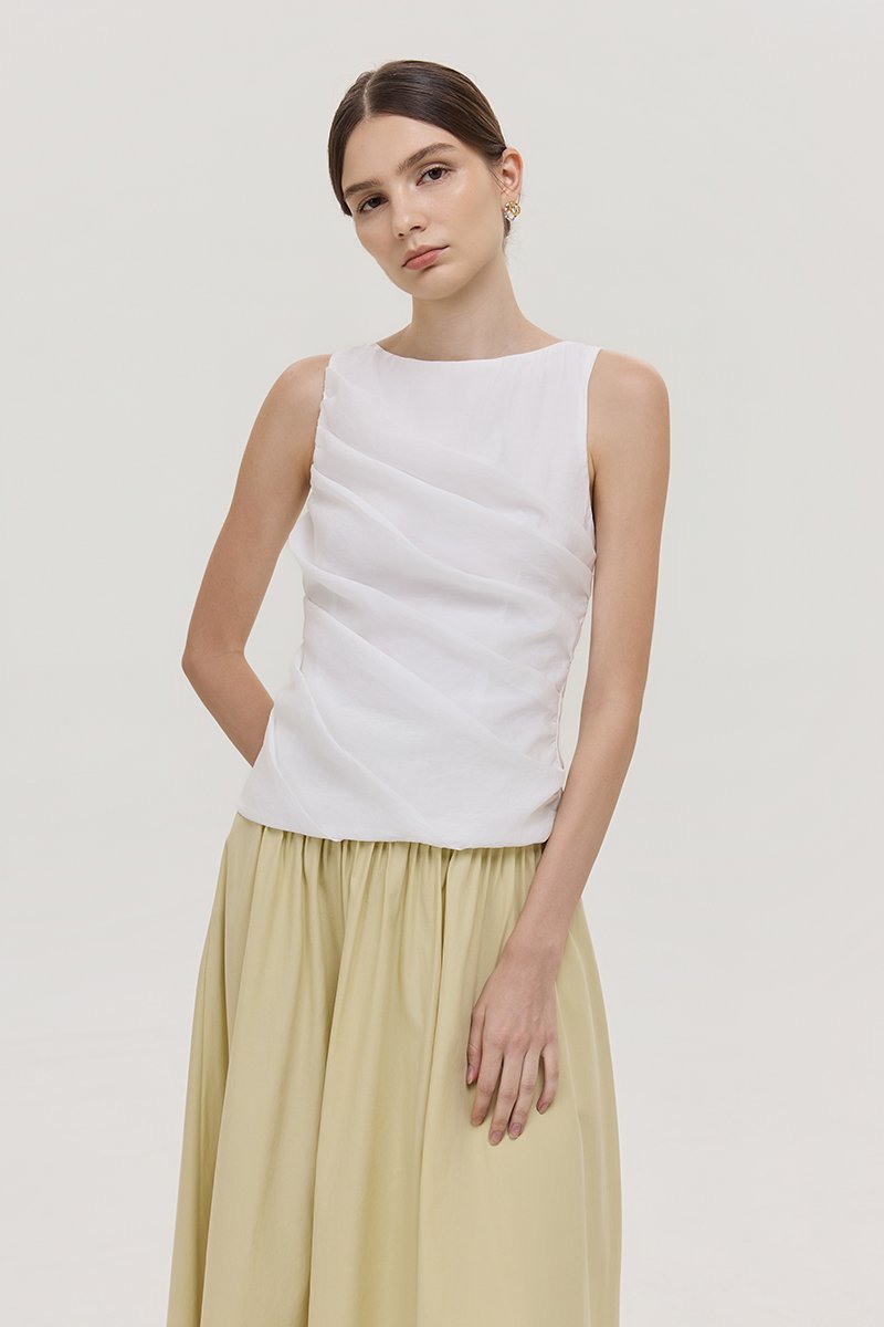AYLIN PLEATED SLEEVELESS TOP