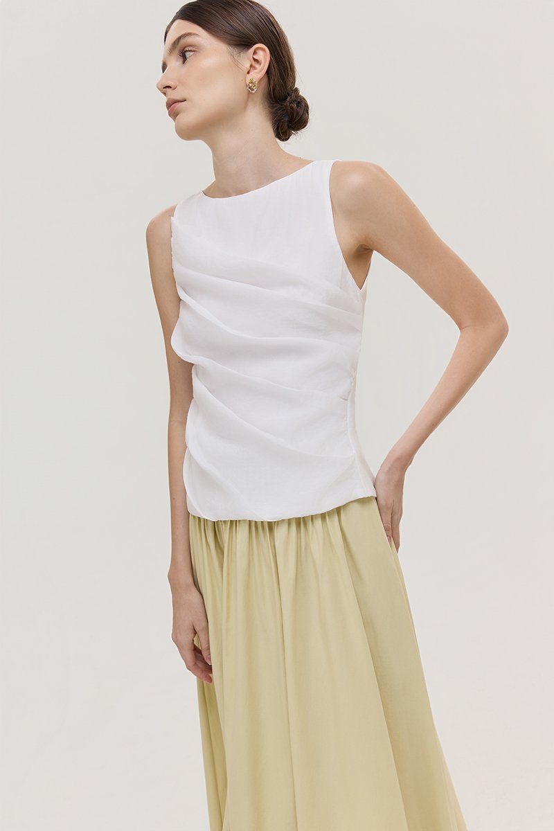 AYLIN PLEATED SLEEVELESS TOP