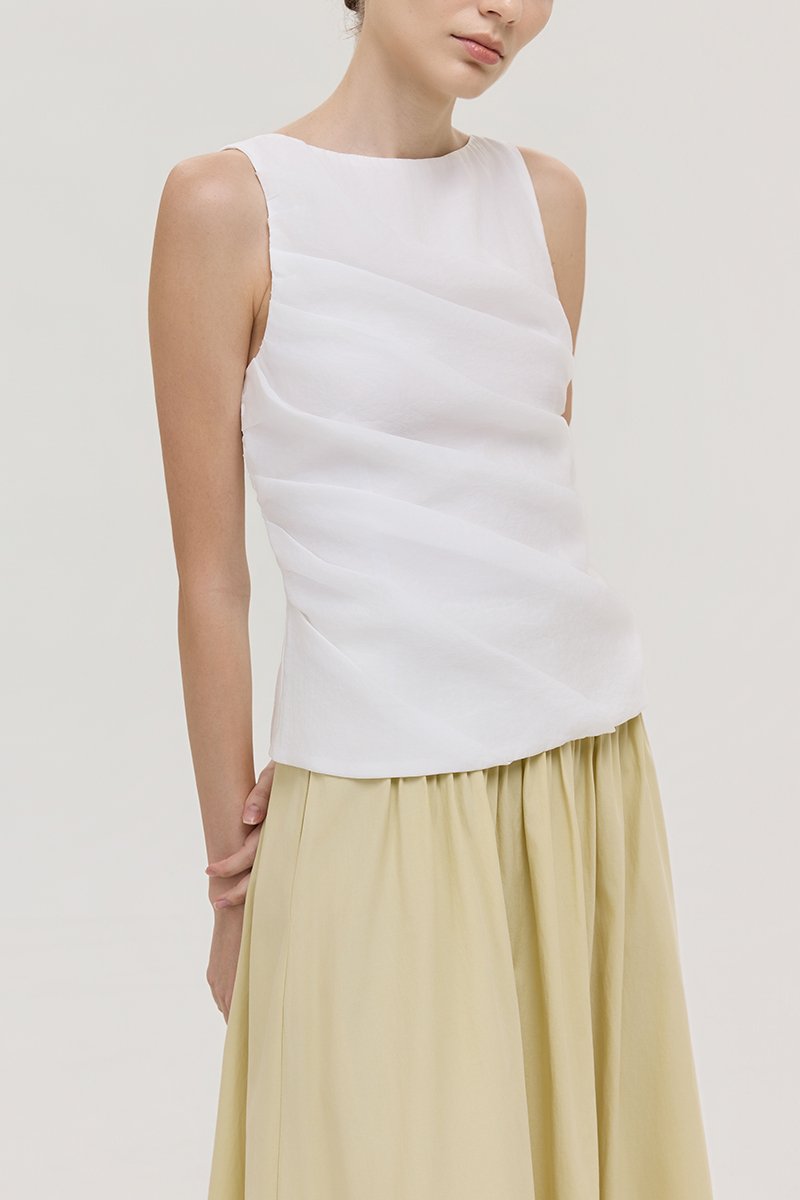 AYLIN PLEATED SLEEVELESS TOP