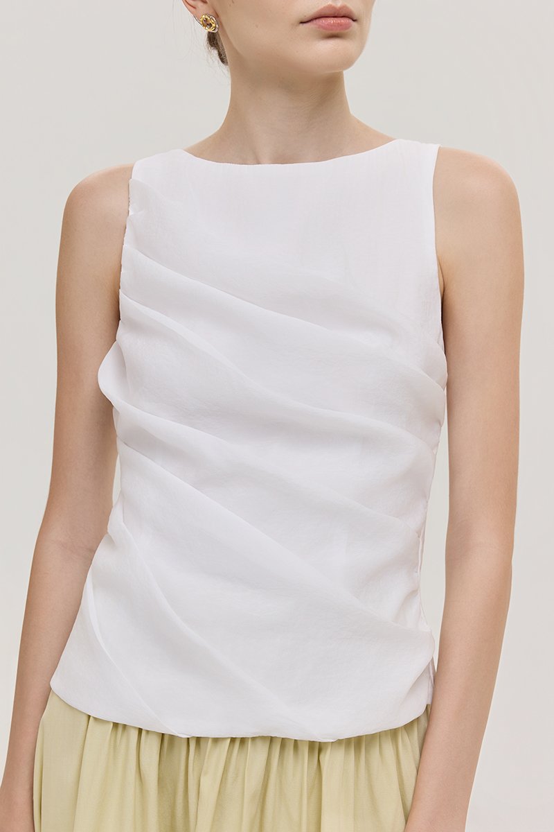 AYLIN PLEATED SLEEVELESS TOP