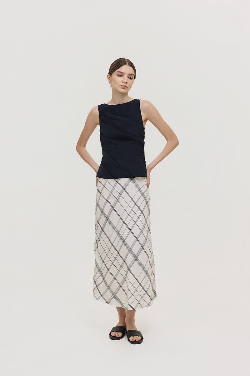 AYLIN PLEATED SLEEVELESS TOP