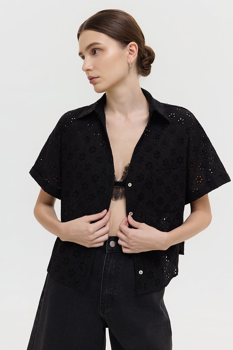 VALERINA EYELET SHIRT