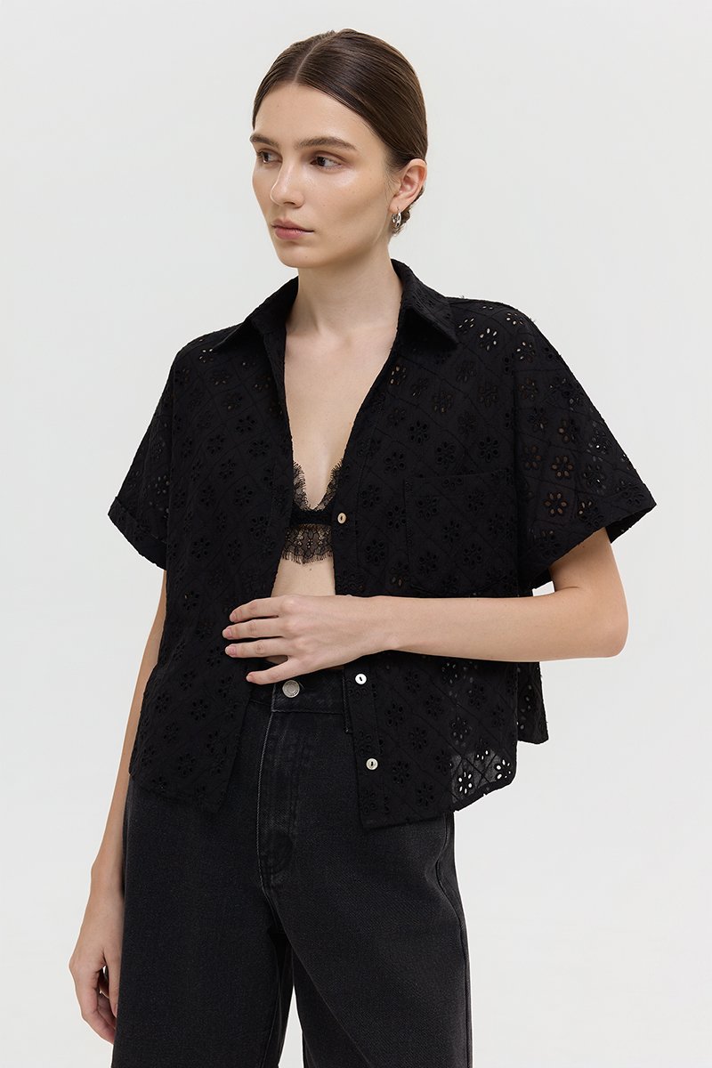 VALERINA EYELET SHIRT