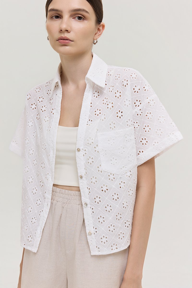 VALERINA EYELET SHIRT