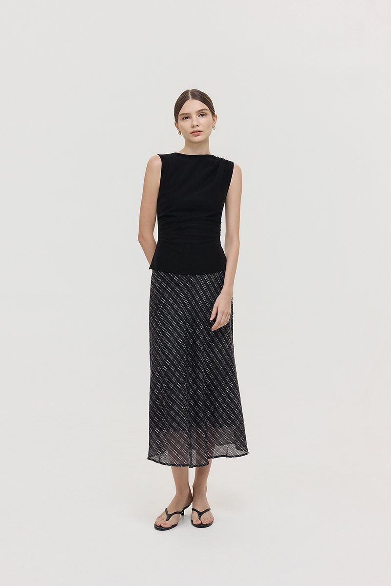 MAVIS CHECKERED BIAS SKIRT