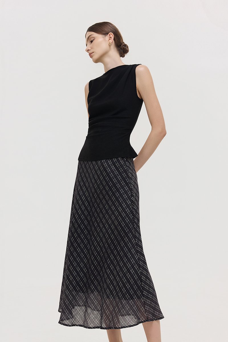 MAVIS CHECKERED BIAS SKIRT
