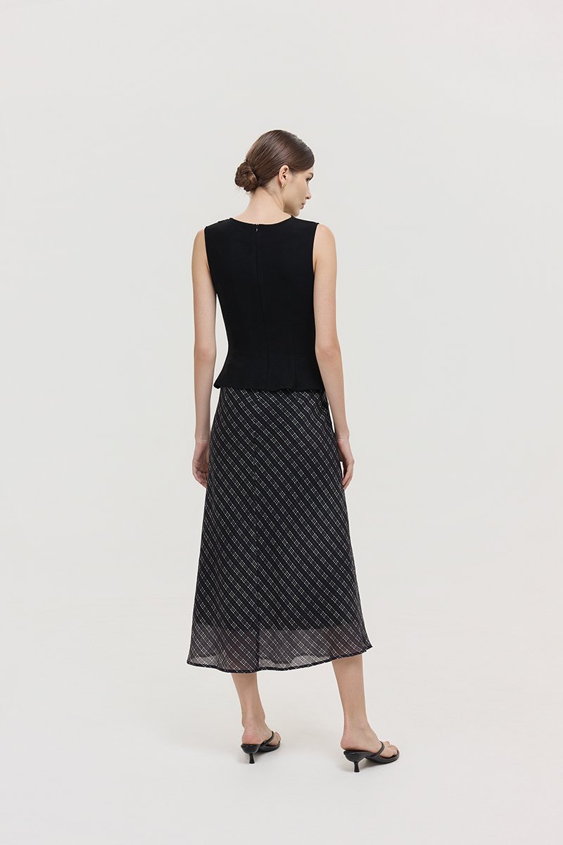 MAVIS CHECKERED BIAS SKIRT