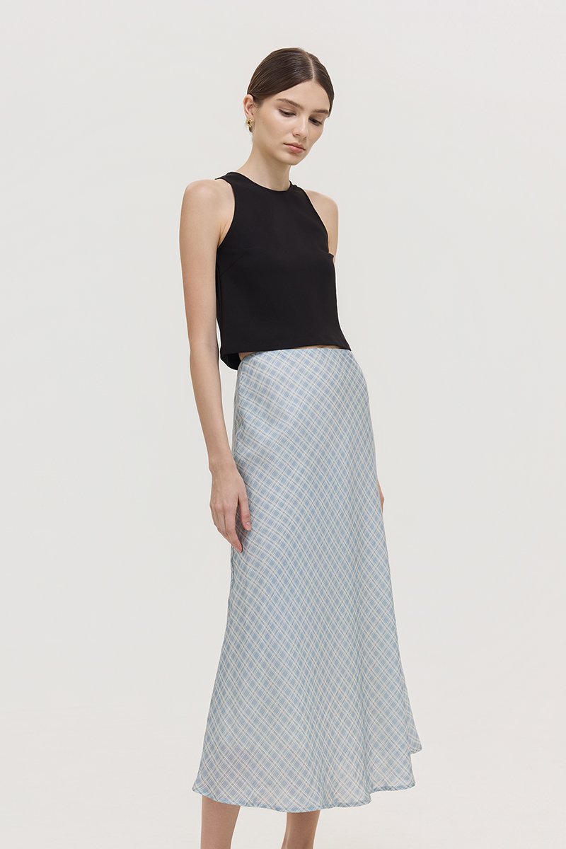 MAVIS CHECKERED BIAS SKIRT