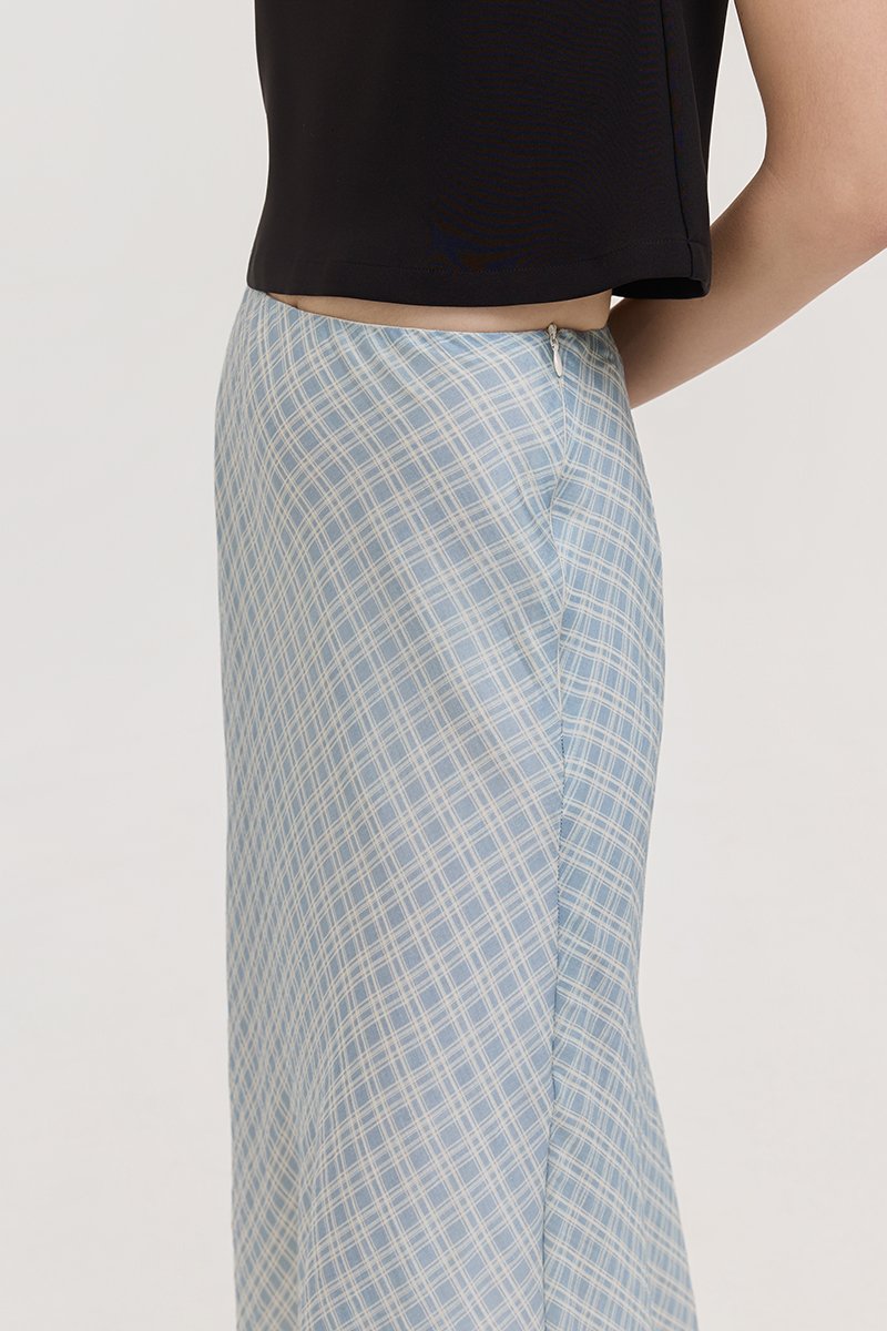 MAVIS CHECKERED BIAS SKIRT