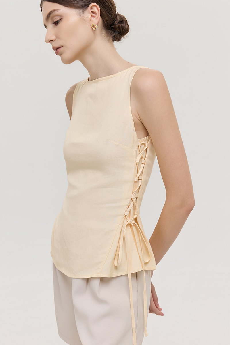 CIERRA SIDE TIE SLEEVELESS TOP