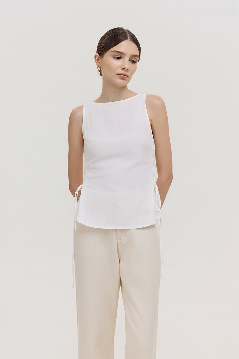 CIERRA SIDE TIE SLEEVELESS TOP