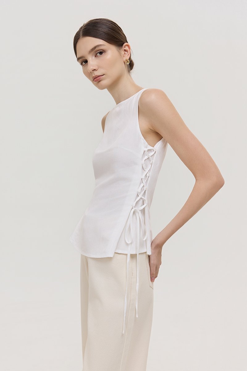 CIERRA SIDE TIE SLEEVELESS TOP