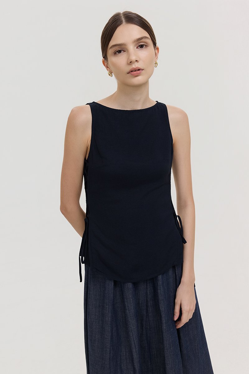 CIERRA SIDE TIE SLEEVELESS TOP