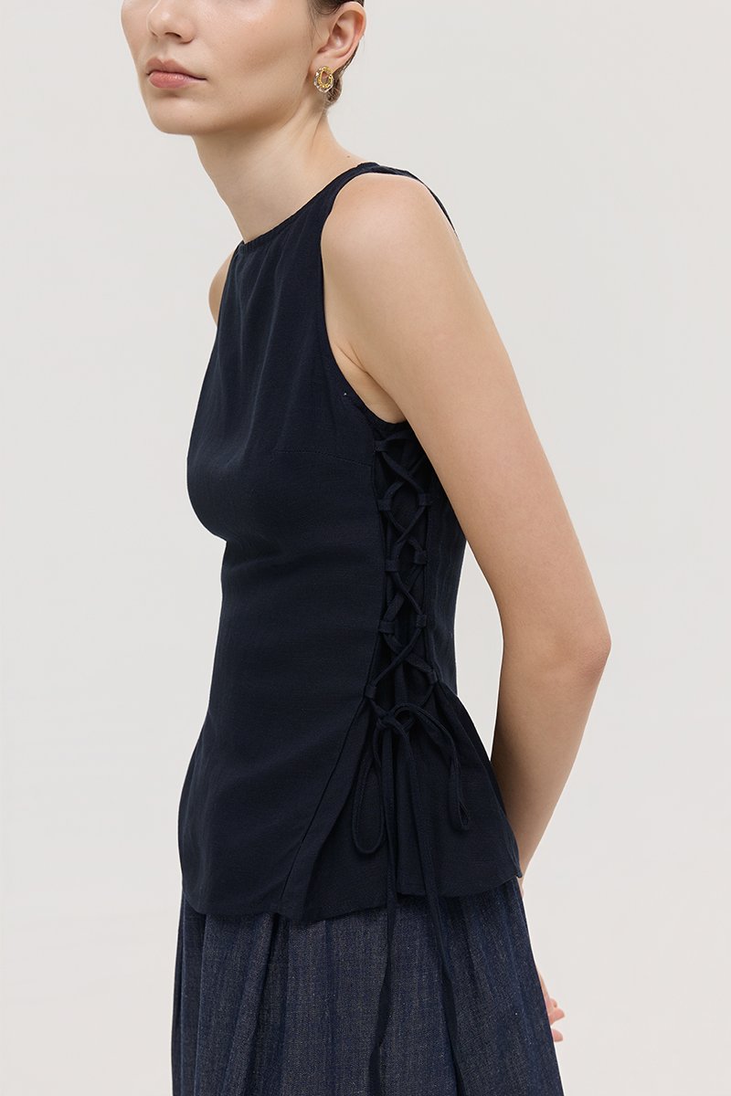CIERRA SIDE TIE SLEEVELESS TOP