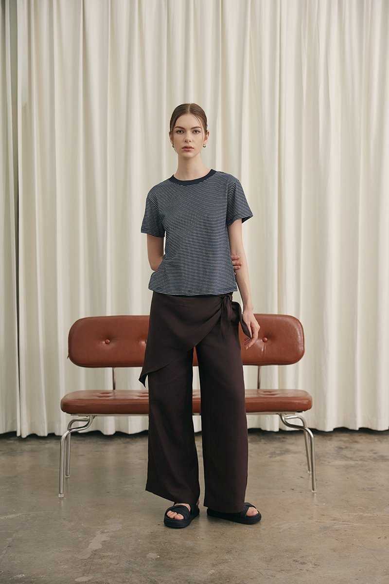 HANES STRIPED COTTON TEE