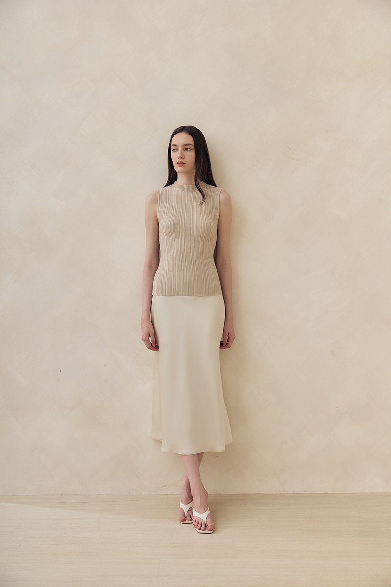 ELOISE SATIN BIAS SKIRT