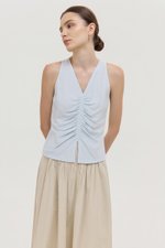 *PREORDER* KATIYA RUCHED LINEN TOP