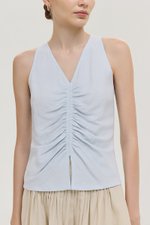 *PREORDER* KATIYA RUCHED LINEN TOP