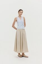 *PREORDER* KATIYA RUCHED LINEN TOP