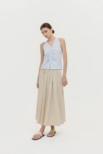 *PREORDER* KATIYA RUCHED LINEN TOP