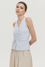 *PREORDER* KATIYA RUCHED LINEN TOP