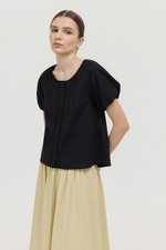 DYLIE COTTON LACE TRIM TOP
